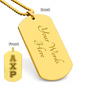 ΑΧΡ - Alpha Chi Rho - Etched Dog Tag