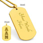 ΑΛΜ - Alpha Lambda Mu - Etched Dog Tag