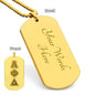 ΑΦΔ - Alpha Phi Delta - Etched Dog Tag
