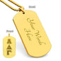 ΑΔΓ- Alpha Delta Gamma - Etched Dog Tag