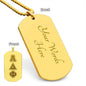 ΑΔΦ - Alpha Delta Phi - Etched Dog Tag