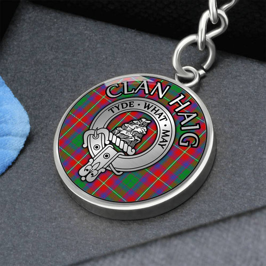 Clan Haig Crest & Tartan Pendant Keychain