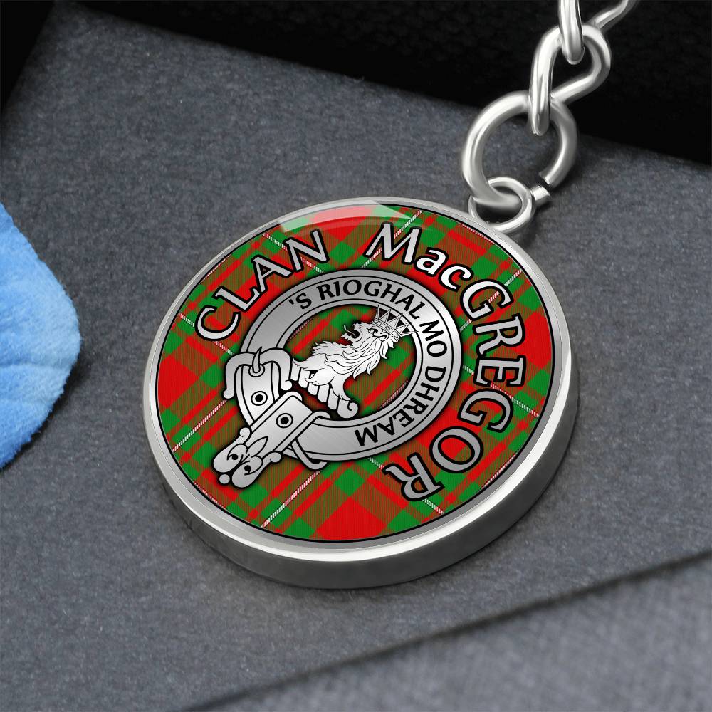 Clan MacGregor Crest & Tartan Pendant Keychain