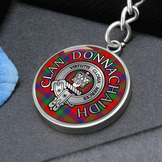 Clan Donnachaidh Crest & Tartan Pendant Keychain