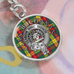 Clan Buchanan Crest & Tartan Pendant Keychain