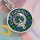 Clan Gordon Crest & Tartan Pendant Keychain