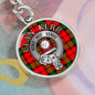 Clan Kerr Crest & Tartan Pendant Keychain
