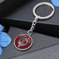 Clan Rose Crest & Tartan Pendant Keychain