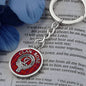 Clan Rose Crest & Tartan Pendant Keychain