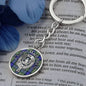 Clan MacLaren Crest & Tartan Pendant Keychain