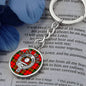 Clan Kerr Crest & Tartan Pendant Keychain
