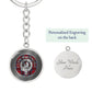 Clan MacTavish Crest & Tartan Knot Pendant Keychain