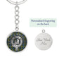 Clan Campbell Crest & Tartan Pendant Keychain