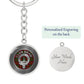 Clan Shaw Crest & Tartan Knot Pendant Keychain