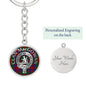 Clan MacGowan Crest & Tartan Pendant Keychain