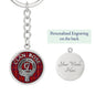 Clan Rose Crest & Tartan Pendant Keychain