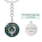 Clan Gordon Crest & Tartan Pendant Keychain