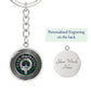 Clan MacIntyre Crest & Tartan Knot Pendant Keychain