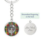 Clan Buchanan Crest & Tartan Pendant Keychain