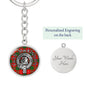 Clan MacKinnon Crest & Tartan Pendant Keychain