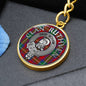 Clan Ruthven Crest & Tartan Pendant Keychain
