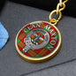 Clan Maxton Crest & Tartan Pendant Keychain
