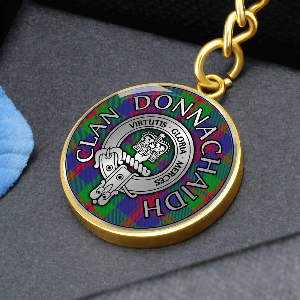 Clan Donnachaidh Crest & Struan Tartan Pendant Keychain