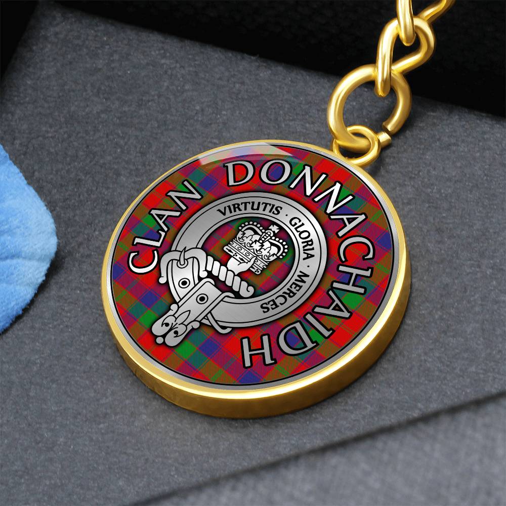 Clan Donnachaidh Crest & Tartan Pendant Keychain