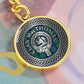 Clan MacThomas Crest & Tartan Knot Pendant Keychain