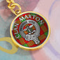 Clan Maxton Crest & Tartan Pendant Keychain