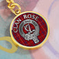 Clan Rose Crest & Tartan Pendant Keychain