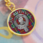Clan Ruthven Crest & Tartan Pendant Keychain