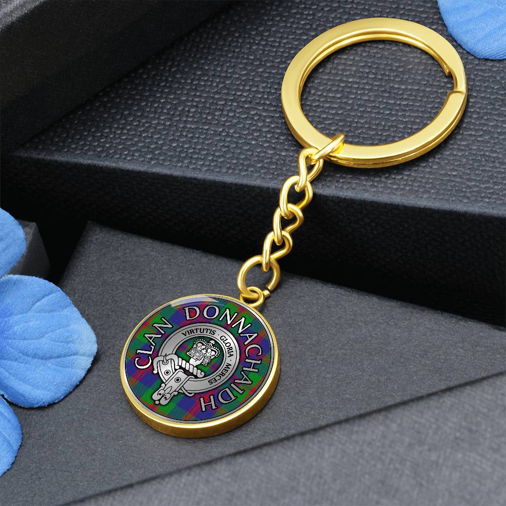 Clan Donnachaidh Crest & Struan Tartan Pendant Keychain