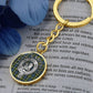 Clan Campbell Crest & Tartan Pendant Keychain