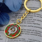 Clan Cumming Crest & Tartan Pendant Keychain
