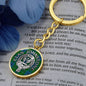 Clan Johnstone Crest & Tartan Pendant Keychain