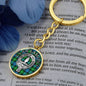 Clan Lamont Crest & Tartan Pendant Keychain