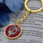 Clan Rose Crest & Tartan Pendant Keychain