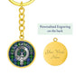 Clan Gordon Crest & Tartan Pendant Keychain