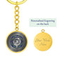 Clan MacLaren Crest & Tartan Knot Pendant Keychain