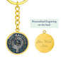 Clan Ralston Crest & Tartan Pendant Keychain