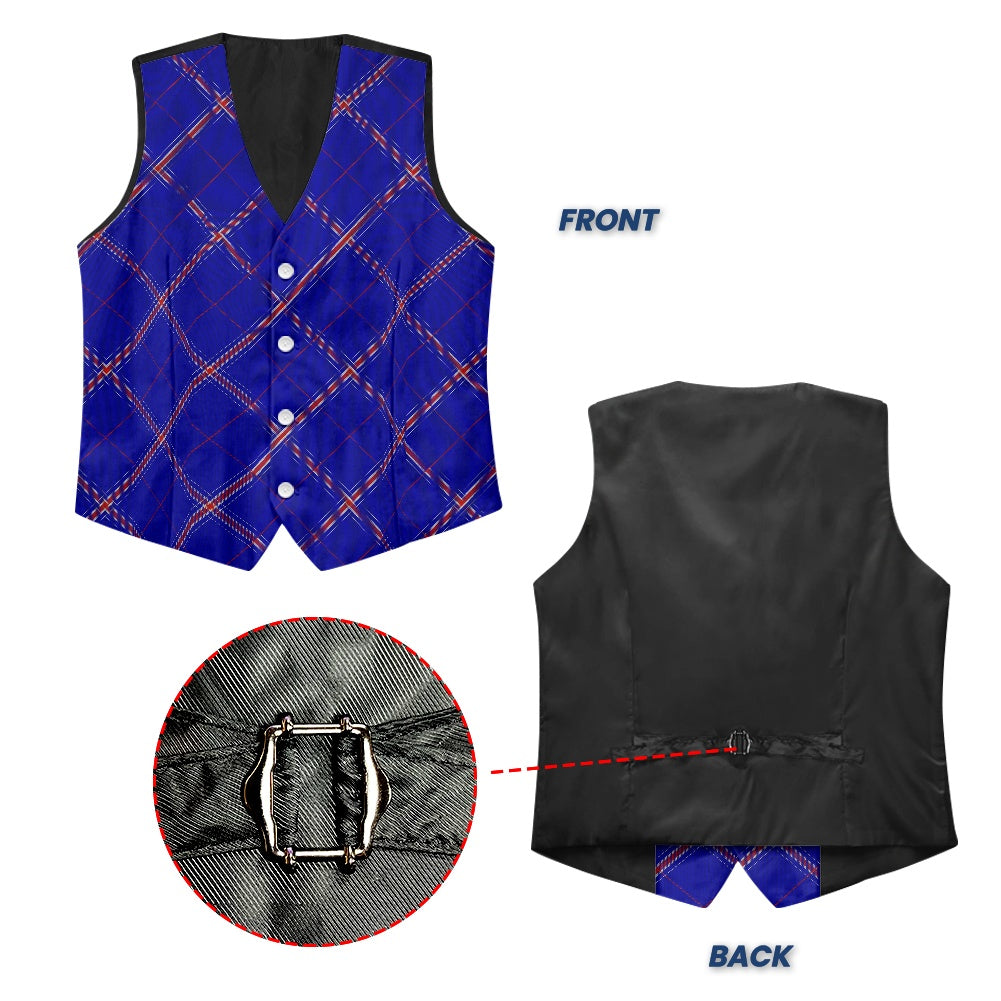 Rangers Tartan Bias Suit vest jacket