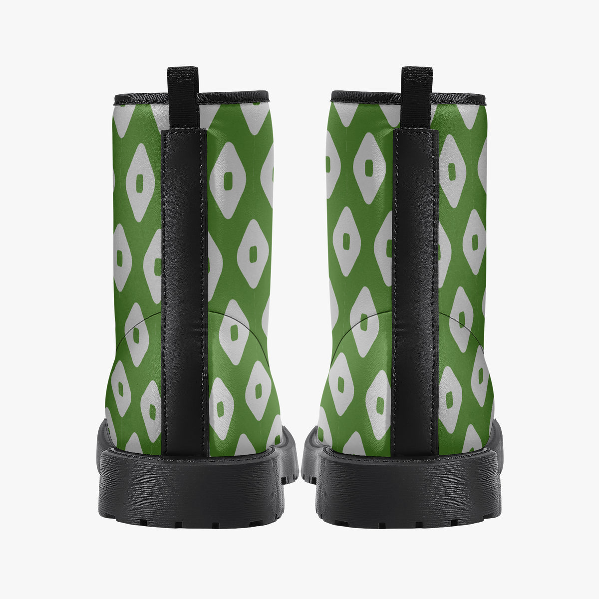 Japanese Wagara - Kanoko Green - PU Leather Boots