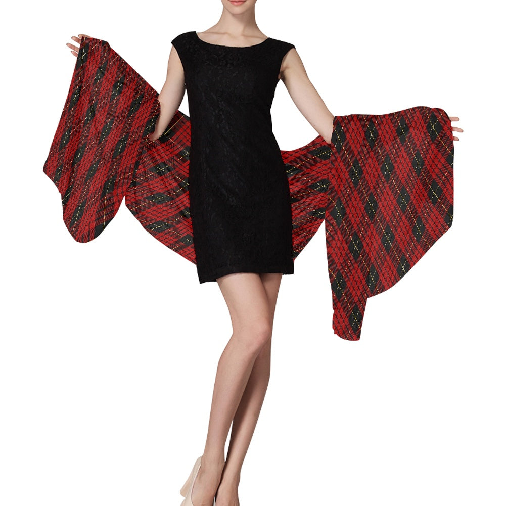 Clan MacQueen Tartan Bias Chiffon Scarf