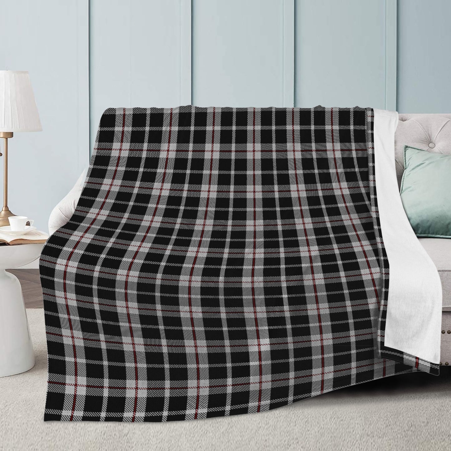 Cornish St Piran Tartan Fleece Blanket