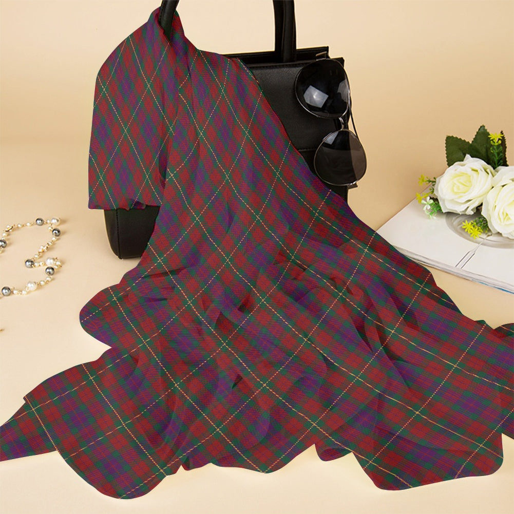 Irish County Clare Tartan Bias Chiffon Scarf