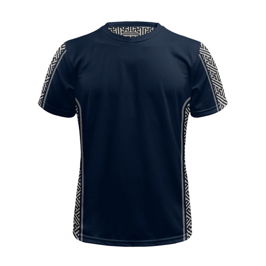 Japanese Wagara - Black Sayagata Strip - Football Shirt