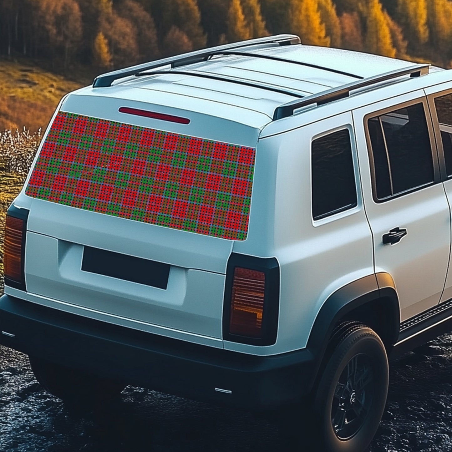 Clan Drummond Tartan Rear Window Decal