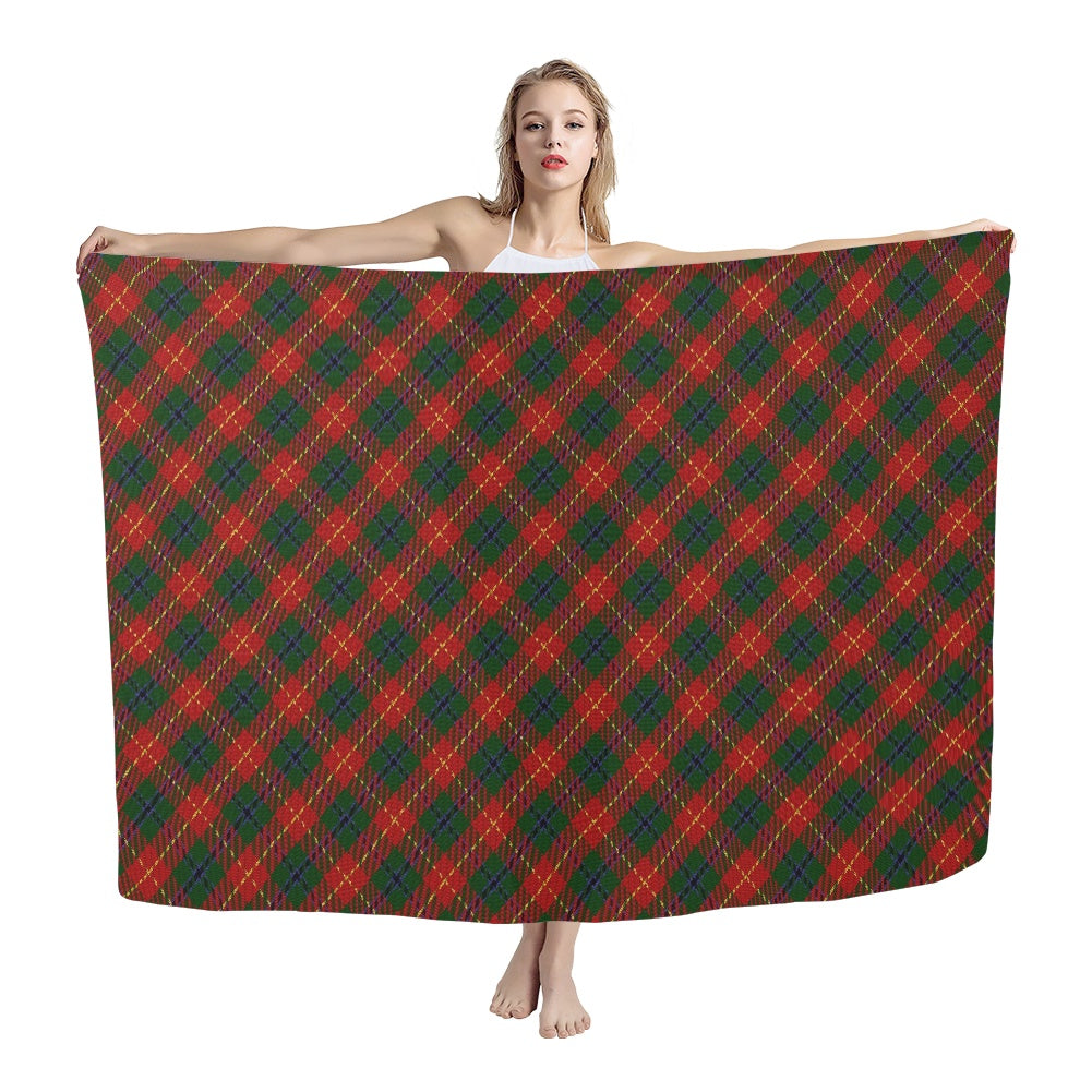 Clan Douglas Roxburgh Tartan Bias Chiffon Scarf