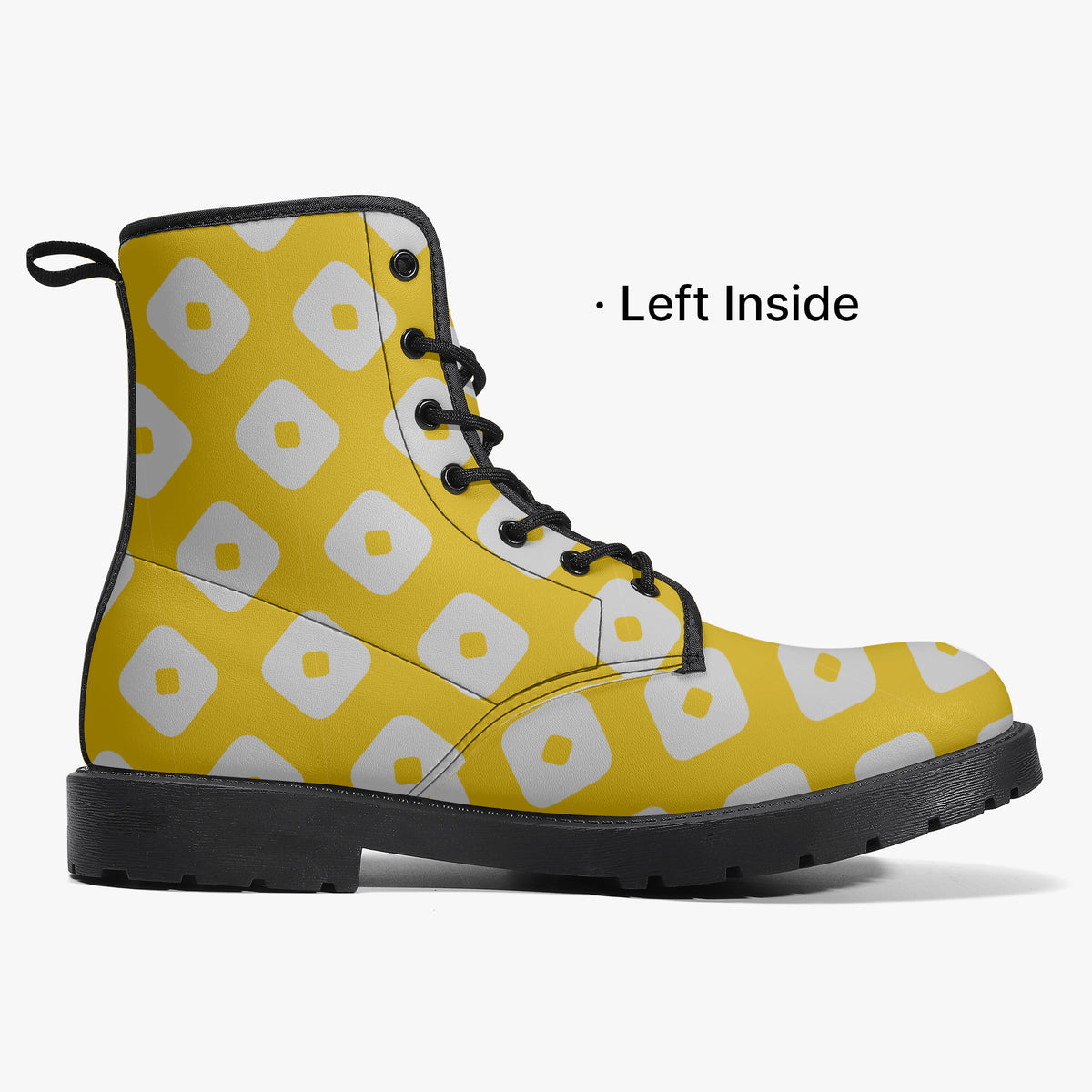 Japanese Wagara - Kanoko Gold - PU Leather Boots